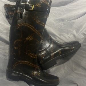 🥳LAUREN RALPH LAUREN Rossalyn Rain Boots equestrian size 5B🥳Host Pick